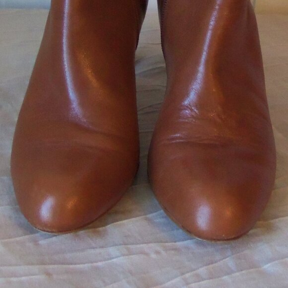 Coach Hickory Calf Leather Studded Ankle Booties Brown sz 6.5 - Picture 9 of 14